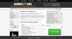 Desktop Screenshot of acordesytabs.com