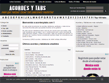 Tablet Screenshot of acordesytabs.com